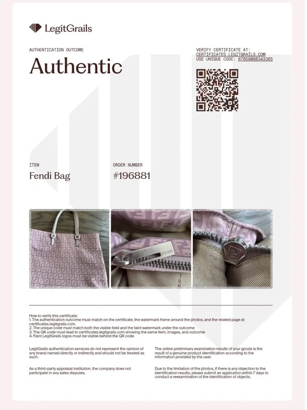 Fendi Lavender FF Logo Tote